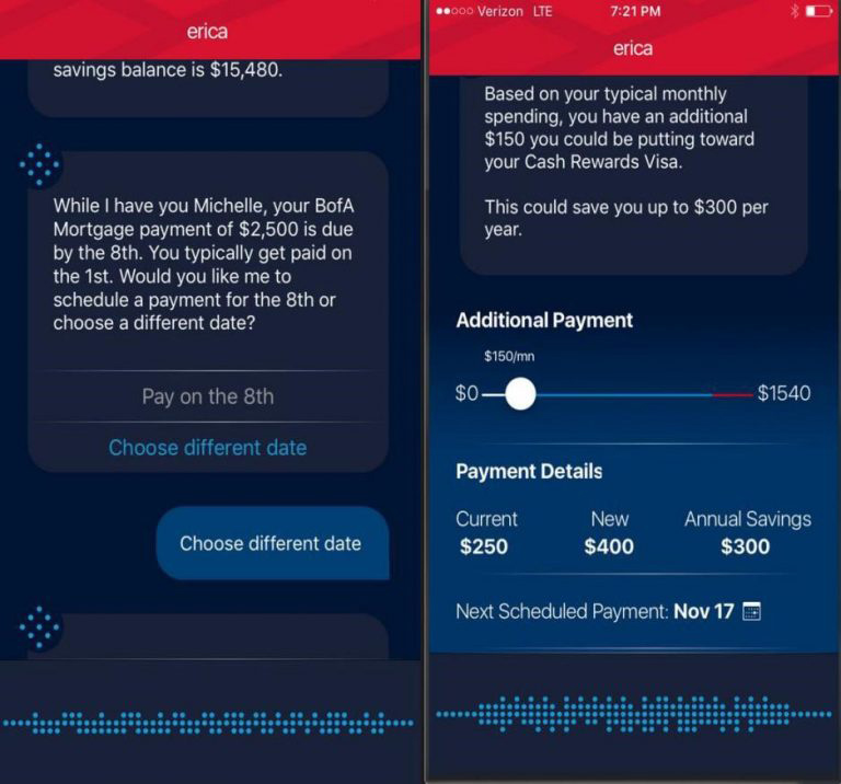 Bank of America’s AI-powered chatbot Erica