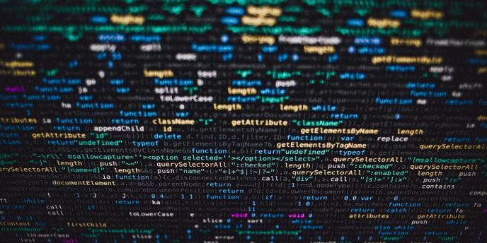 computer code on a screen