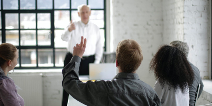 business analyst giving a suggestion