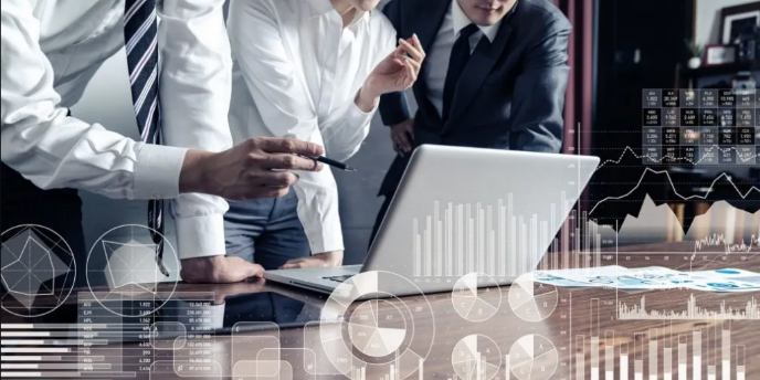 businessmen analyzing an insurance claim