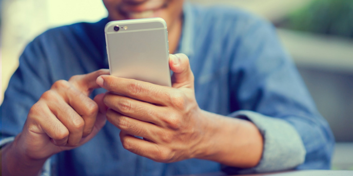 person using a mobile phone