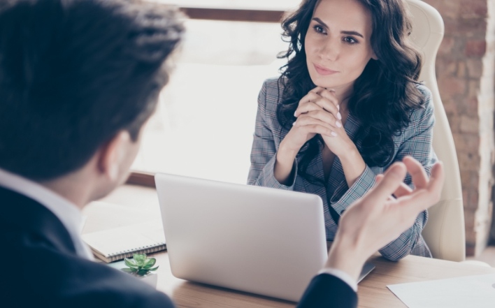 human resources person conducting an interview