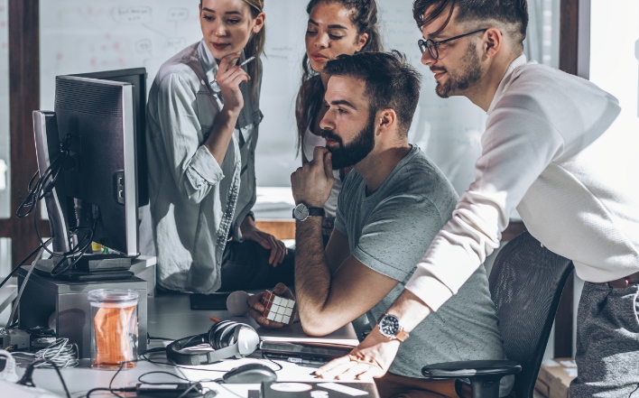 IT team working on new solutions