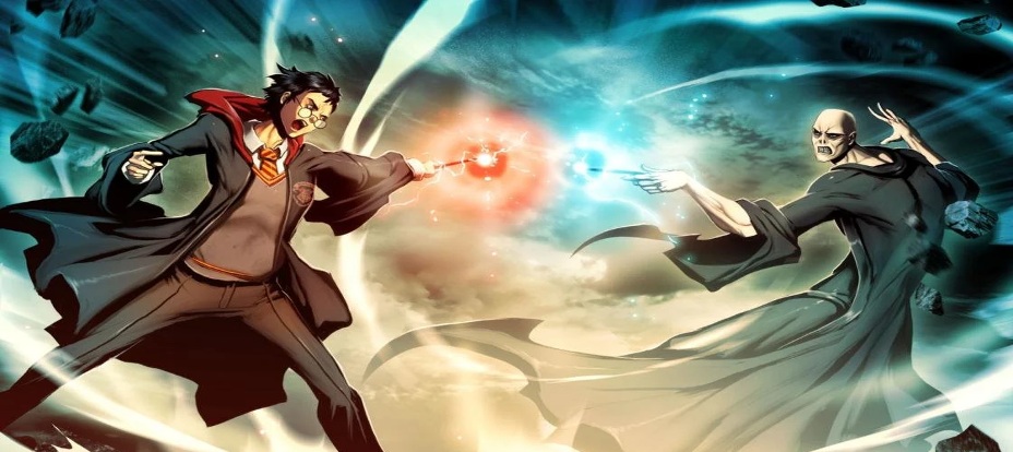 harry potter fighting against voldemort