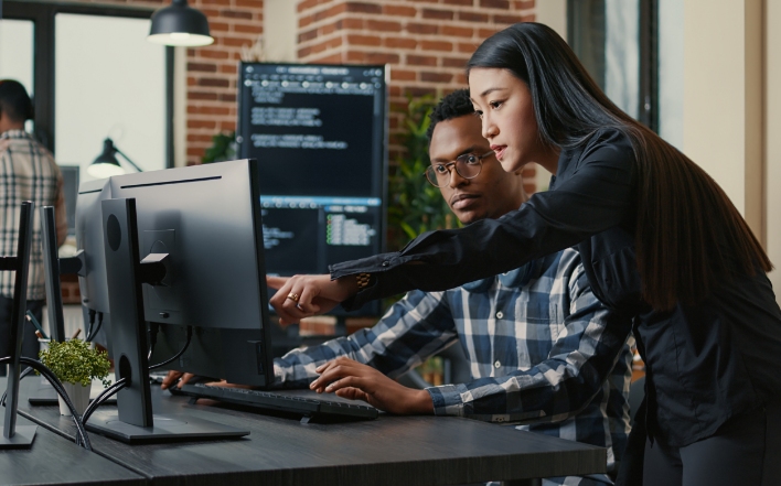 IT team working on the server infrastructure strategy
