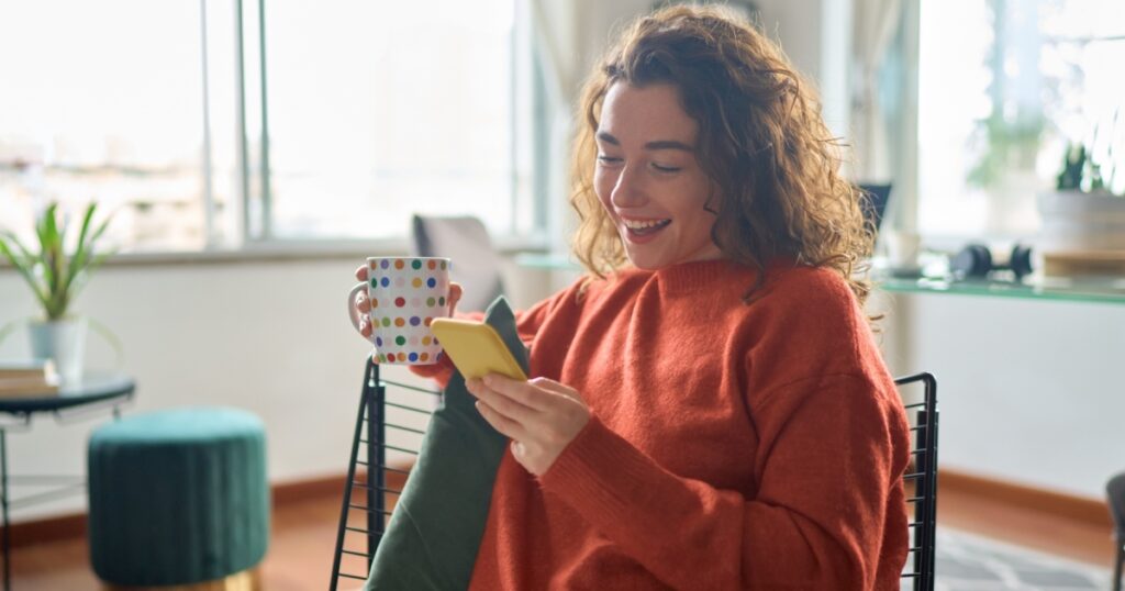woman browsing an e-commerce website on a mobile