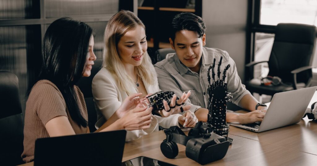 College students studying online